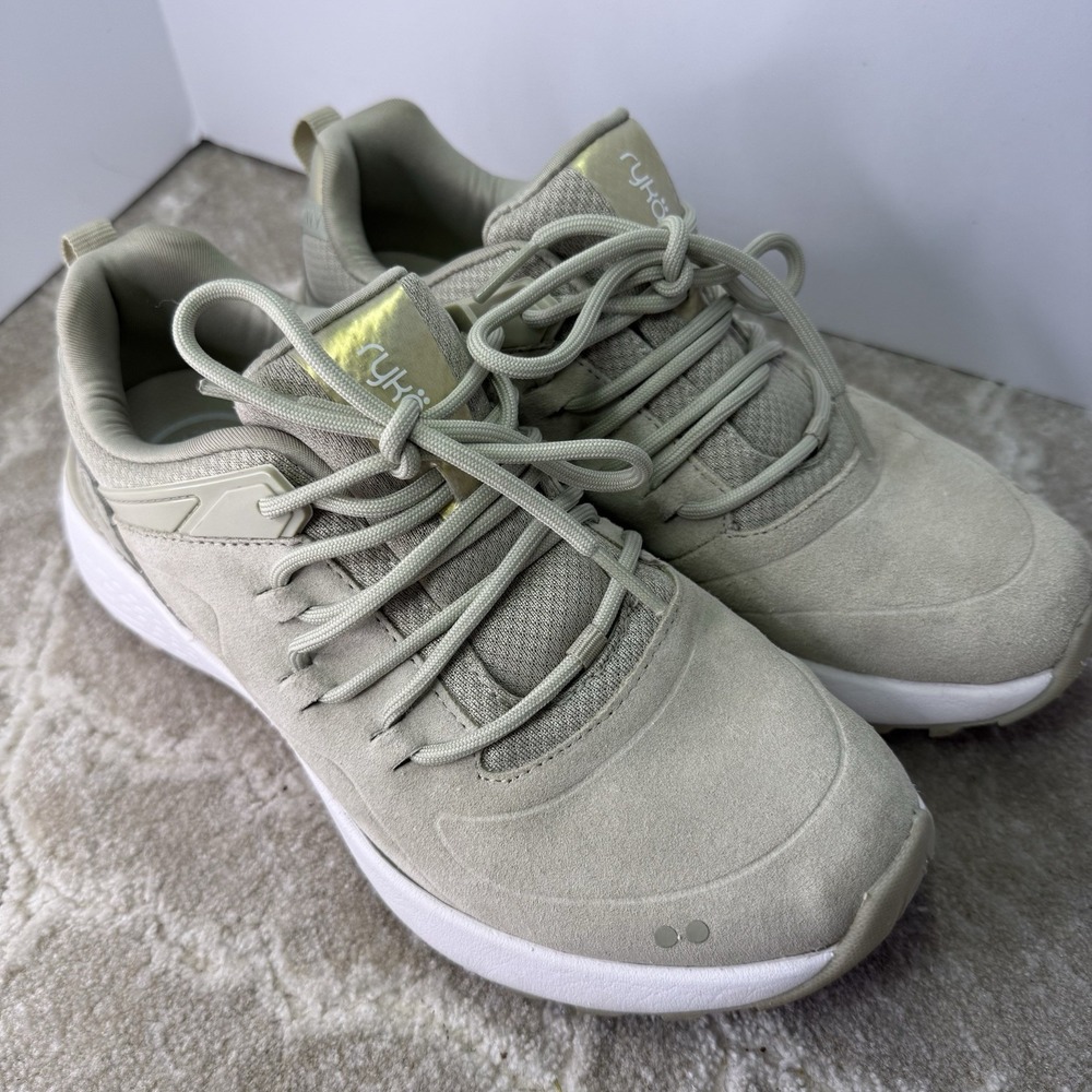 Ryka Women's Kali Olive Suede Lace Up Running Athletic Sneaker 7M Casual Trainer